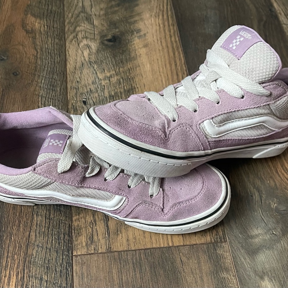 Vans Lilac and White Skate Shoes